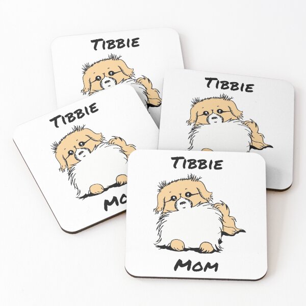 Item preview, Adorable Tibetan Spaniel "Tibbie Mom" Design - Red designed and sold by Monica C. Webster.