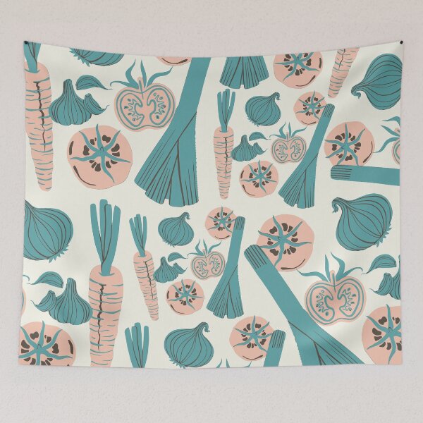 Item preview, Retro Pastel Veggies designed and sold by Designs24U.