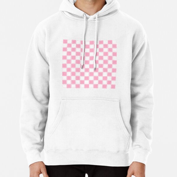 Pink best sale checkered hoodie