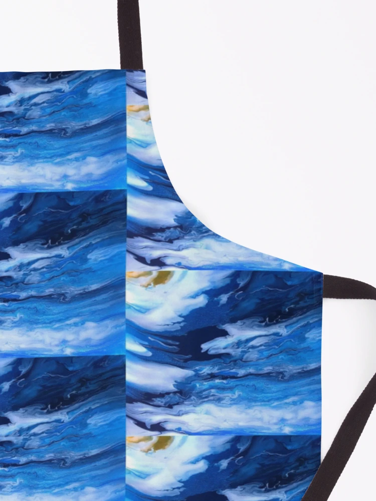 Thumbnail 3 of 6, Apron, Waves designed and sold by InfinitePathArt.
