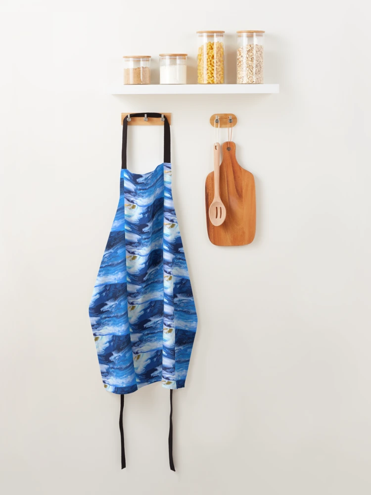 Thumbnail 4 of 6, Apron, Waves designed and sold by InfinitePathArt.