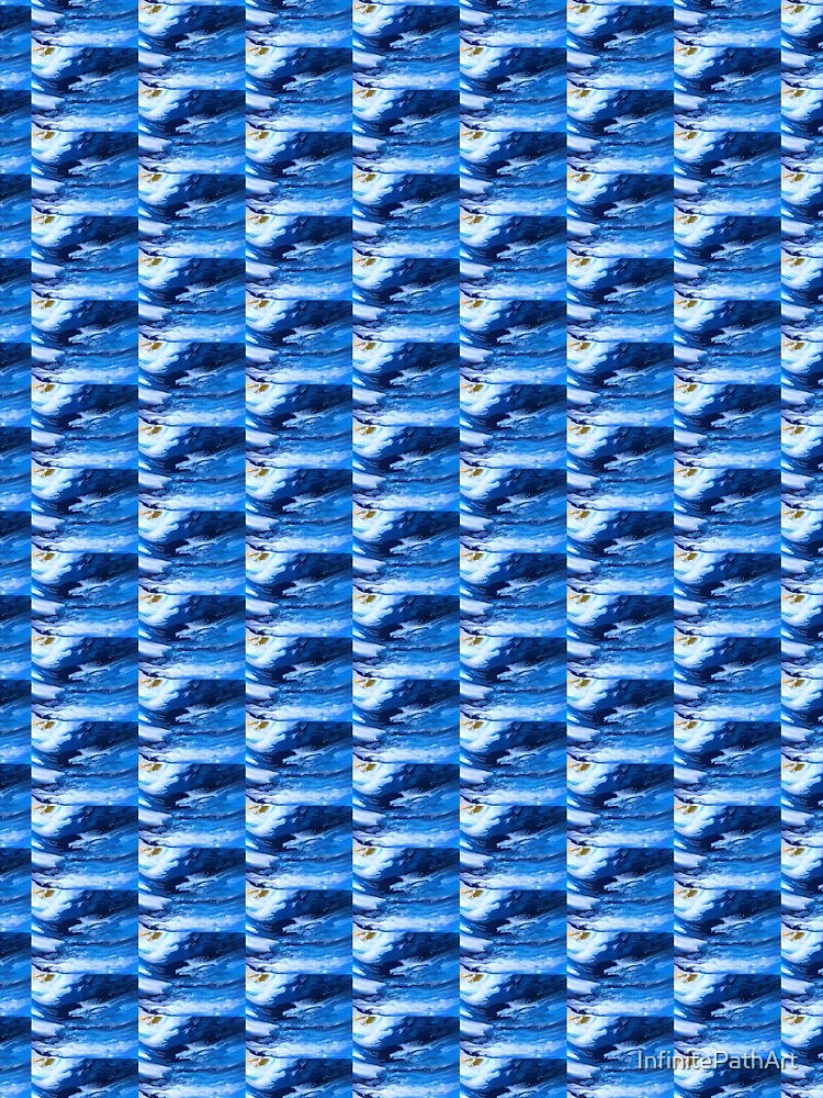 Thumbnail 3 of 3, Scarf, Waves designed and sold by InfinitePathArt.
