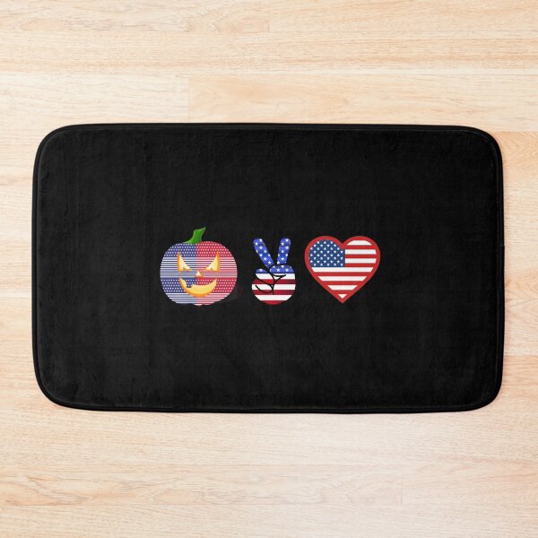 Item preview, Peace and love and pumpkin us flag Halloween gift  designed and sold by Nadey.
