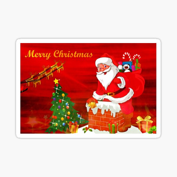 Aperçu de l'œuvre Joyeux Noël, carte vintage de Noël créée et vendue par JoesCornerStore.