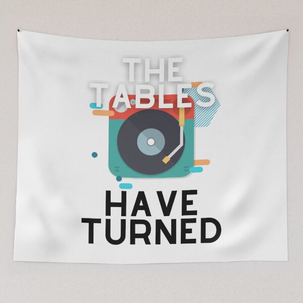 Item preview, The Tables Have Turned Record Player Vinyl Music Graphic designed and sold by EllConApparel.