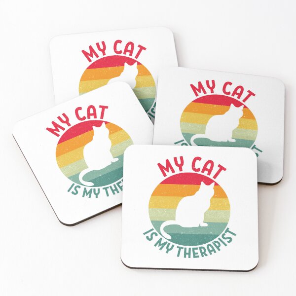 Item preview, My Cat is My Therapist - Cute Cool Cat designed and sold by pawsomelove.