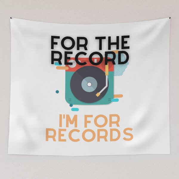 Item preview, For The Record I'm For Records Vinyl Music Graphic designed and sold by EllConApparel.