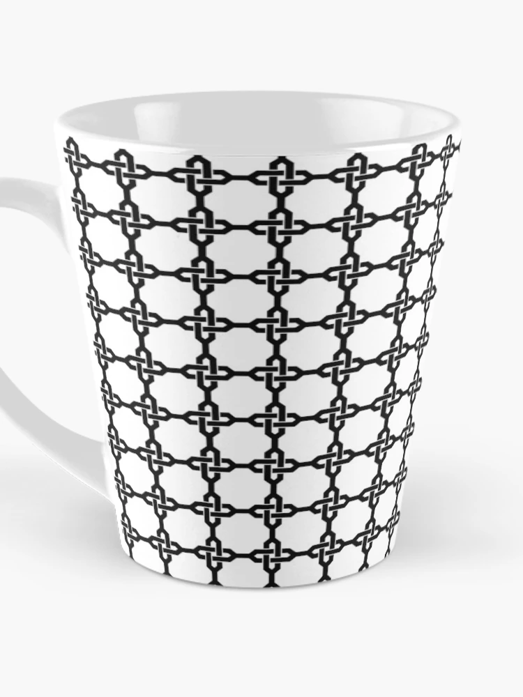 Thumbnail 3 of 4, Coffee Mug, Black Chain Pattern designed and sold by RafaelLima7.