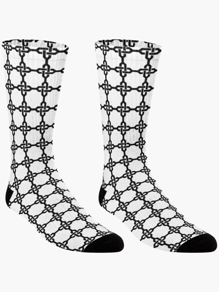 Thumbnail 3 of 5, Socks, Black Chain Pattern designed and sold by RafaelLima7.