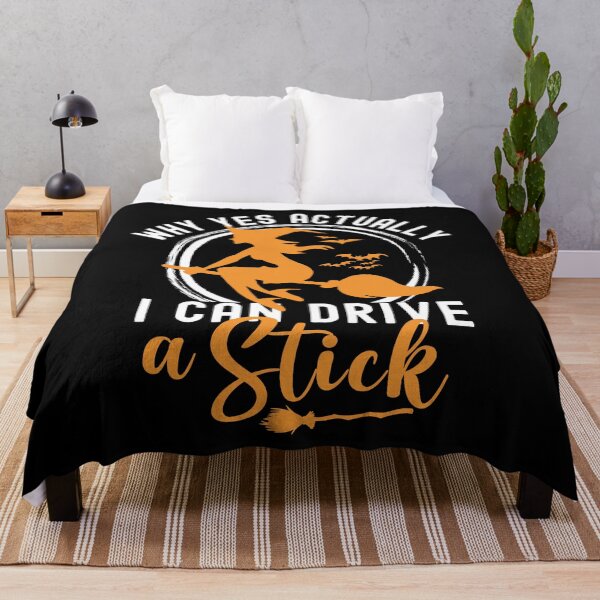 Item preview, Why Yes Actually I Can Drive A Stick - Halloween Witch designed and sold by retrodesigner14.