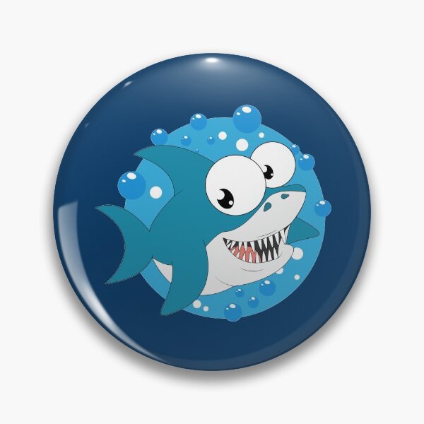 Item preview, Bulging Eyes Shark Cartoon Character designed and sold by thecooltable.