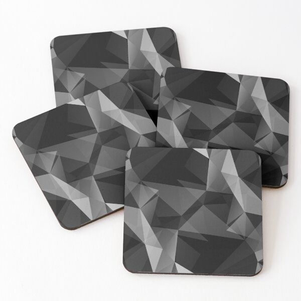 Item preview, classic Abstract background with black fabric polygon designed and sold by conan adv.