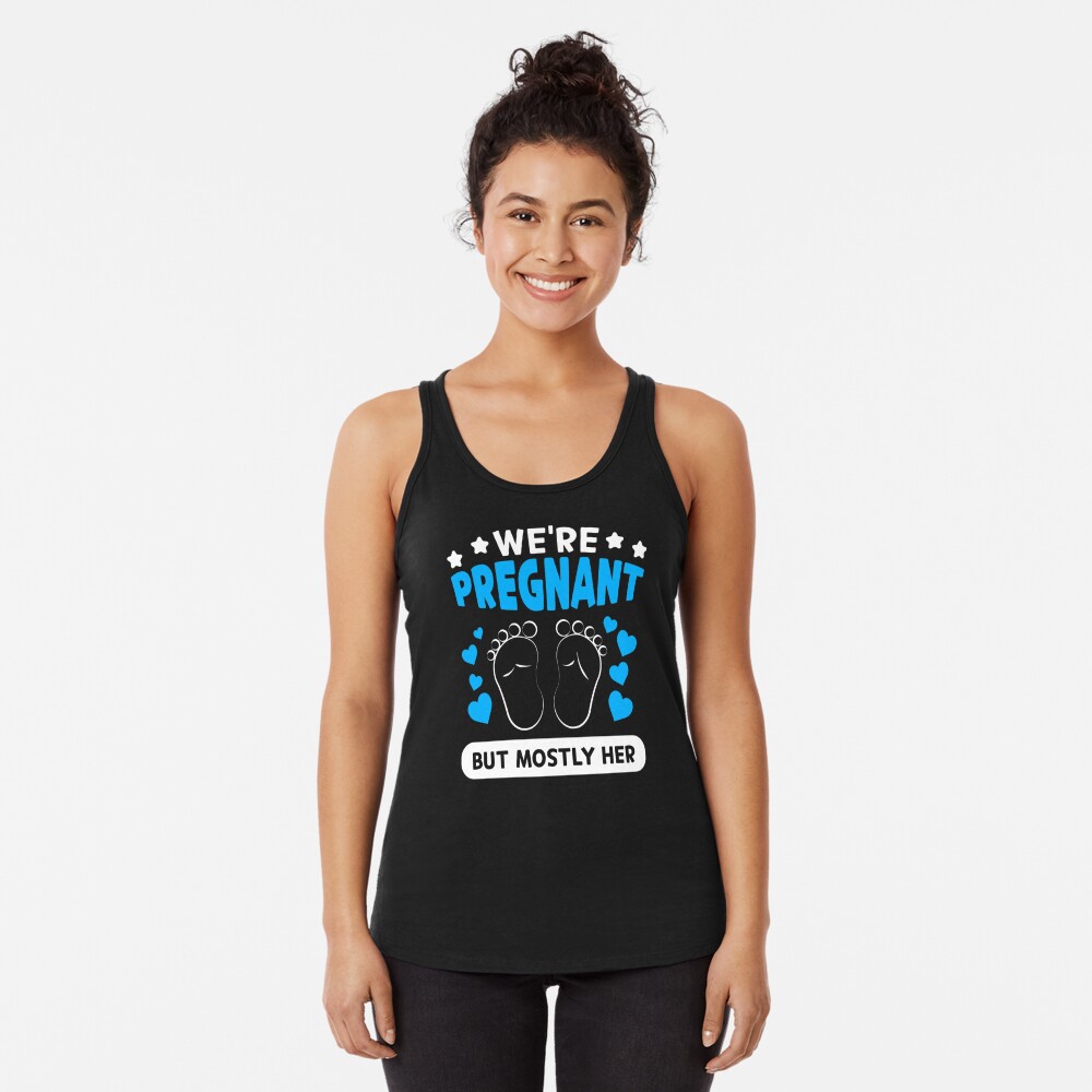 Funny Pregnancy We Are Pregnant But Mostly Her Dad' Men's Premium Tank Top
