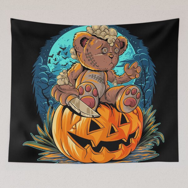 Item preview, Halloween Killer Teddy Bear on a Pumpkin designed and sold by Shopwick.