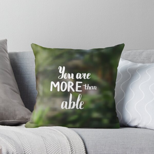 Item preview, You are more than able.  Text on landscape photo blur background. designed and sold by kakapostudio.