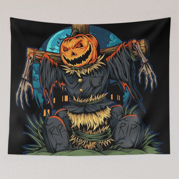 Item preview, Halloween Scarecrow in a Cemetery designed and sold by Shopwick.