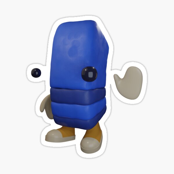Blue Clay Dude  Sticker