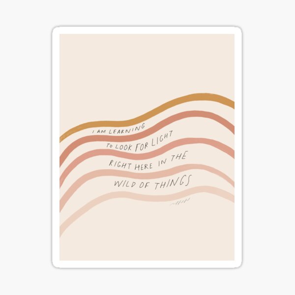 Item preview, Look for Light in the Wild of Things - Blush Pink and Orange Stripes and Inspirational Quote designed and sold by morgansgoods.