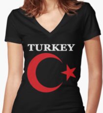 Turkey National Turkish Pride Women's Fitted V-Neck T-Shirt