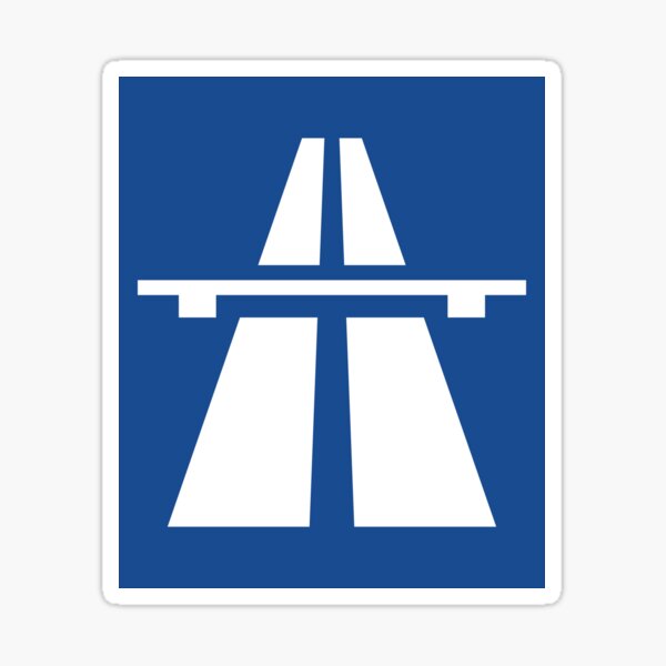 Autobahn Sign, Autobahn, Sign, German Autobahn Sign, Highway, Autoroute, Road, Freeway Sticker