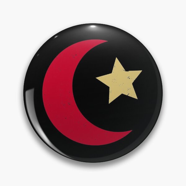 Item preview, Islamic star and crescent in Japanese red and gold  Ottoman Empire and Turkey Symbolism  T designed and sold by HONEYSHOP-CA.