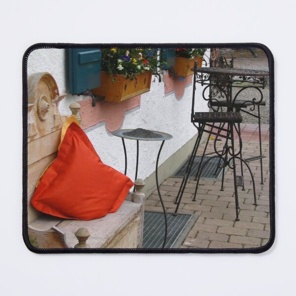Item preview, Bench Seating at Hotel Das Rubezahl designed and sold by LCRobertsonArt.
