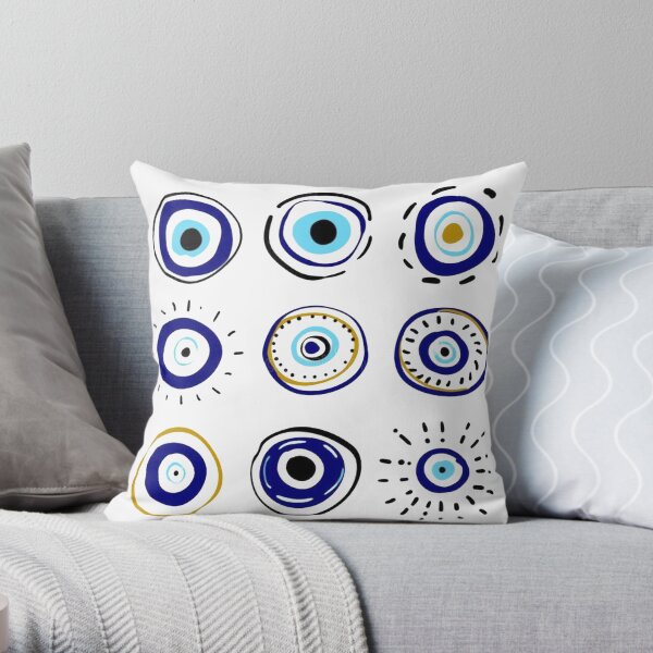 Greek eye for protection, with a perfect designer Throw Pillow