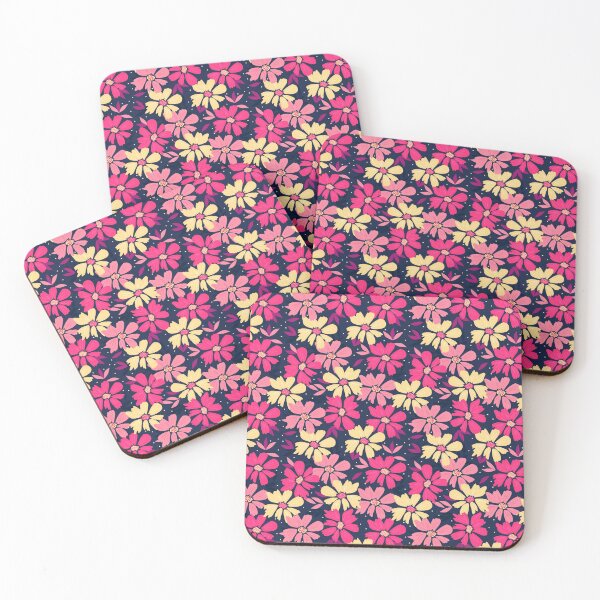 Aperçu de l'œuvre Motif floral de couleur rose et jaune. créée et vendue par Princessflora.