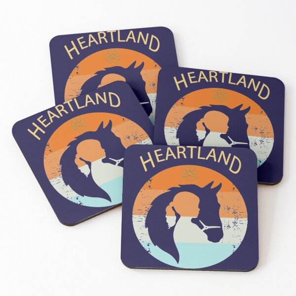 Item preview, sunset heartland, vintage heartland, retro, funny,Western Fitted V-Neck  designed and sold by HONEYSHOP-CA.