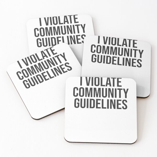 Item preview, I Violate Community Guidelines - Black Letters designed and sold by Meliafroggy.