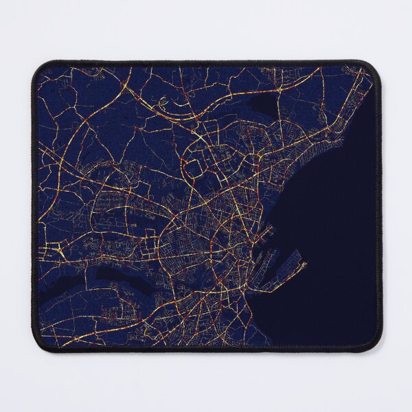 Item preview, Aarhus, Denmark Map - City At Night designed and sold by deMAP.