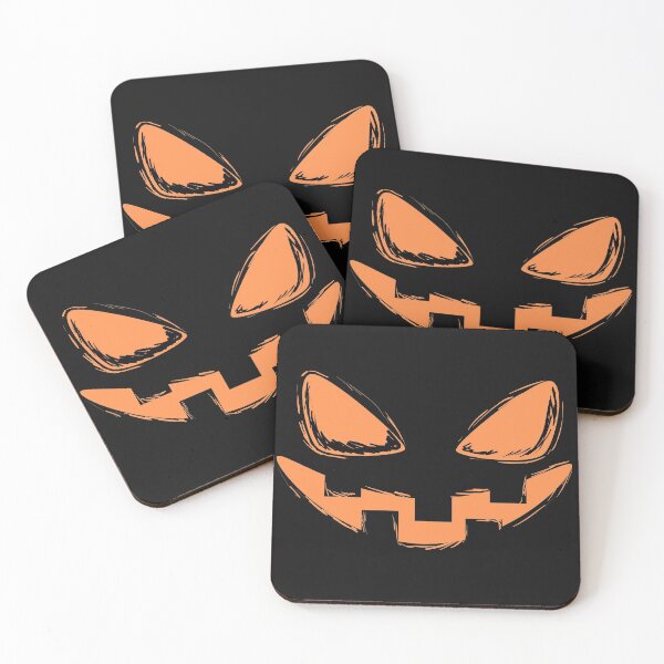 Item preview, Halloween scary jack o lantern face, just simple carved pumpkin creepy face designed and sold by Click-Like.
