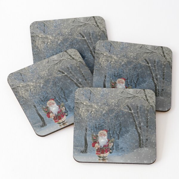 Item preview, Santa Walking Through Snow In The Woods designed and sold by JoesCornerStore.