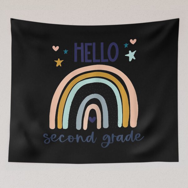 Item preview, Hello Second Grade Retro Rainbow Cute For Teacher Girls  designed and sold by SimmonsNobl.