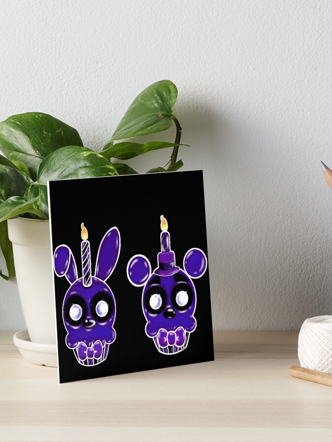 Five nights at Freddy Chibi Shadow Bonnie and Freddy Art Print