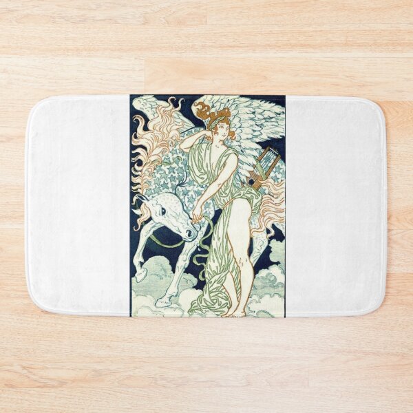 Item preview, Women with Pegasus Vintage French Art Nouveau Poster  designed and sold by Bellathewilde.