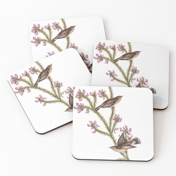 Item preview, Vintage- Illustration of Birds on Cherry Blossom Branch designed and sold by Kathleen Douglas.