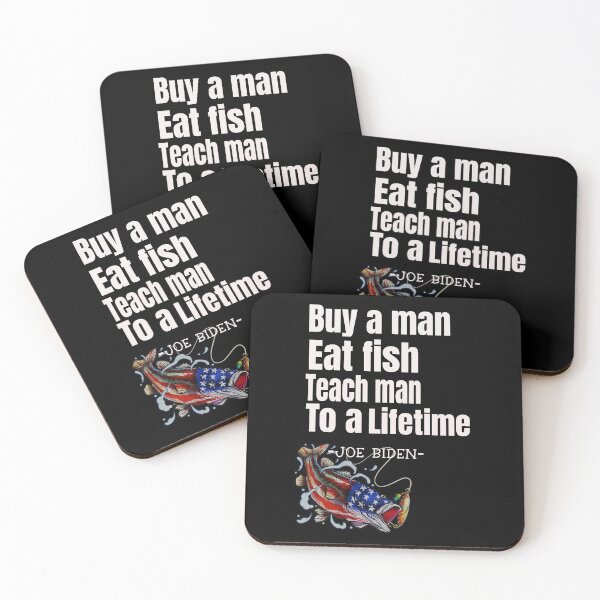 Item preview, Funny buy a man eat fish teach man to a lifetime American flag fish essential  designed and sold by Designs Of all kinds.