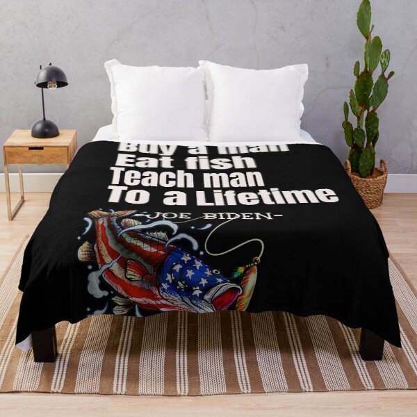 Item preview, Funny buy a man eat fish teach man to a lifetime American flag fish essential designed and sold by Designs Of all kinds.