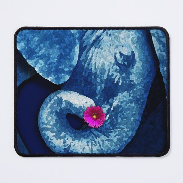 Item preview, Blue Baby Elephant with his mother Pink Flower designed and sold by just-art.