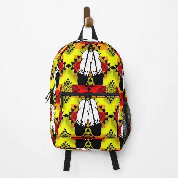 Item preview, Yellow Double Feather Native Print designed and sold by JMWCD.