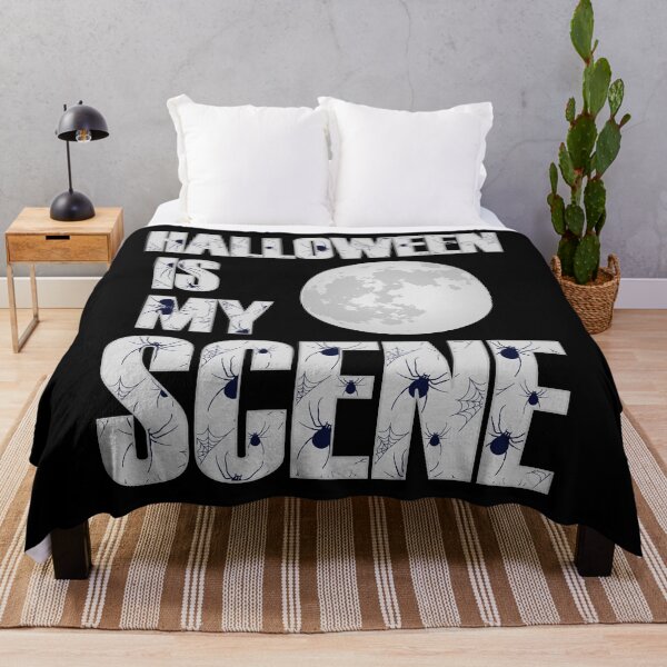 Item preview, Halloween Is My Scene Spiders and Moon - Holiday designed and sold by artfulnotebook.