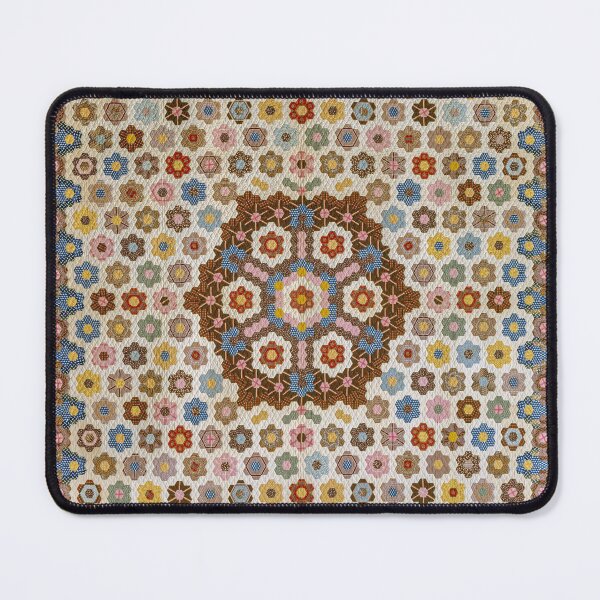 Vivid Colors Honeycomb Patchwork Quilt Pattern Mouse Pad