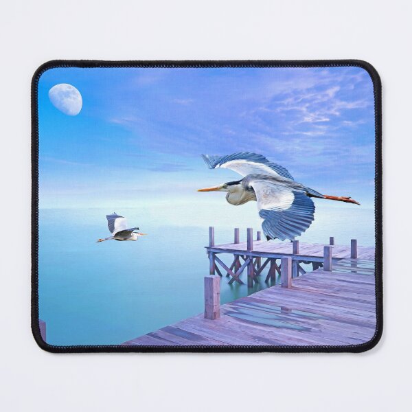 Item preview, Grey Herons and Morning Moon designed and sold by FineArtography.