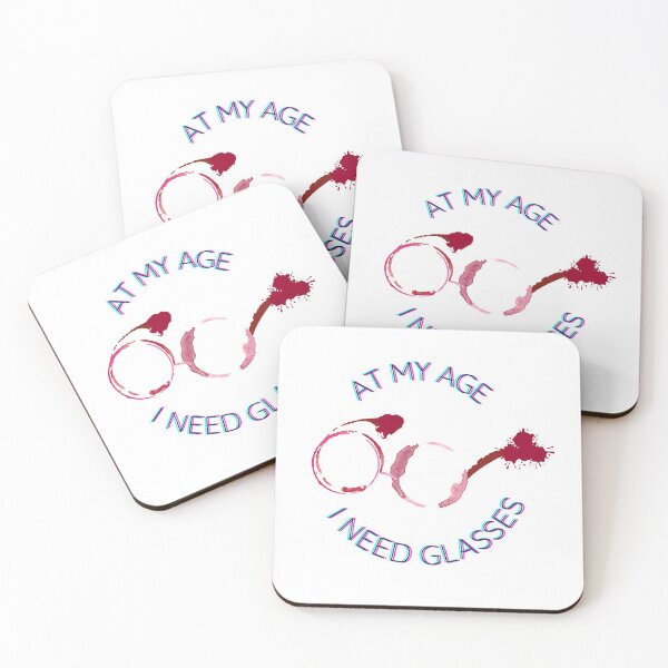 Item preview, At My Age I Need Glasses - Drinking Humor - Gifts for Women - Wine Lovers designed and sold by DesignByLeo.