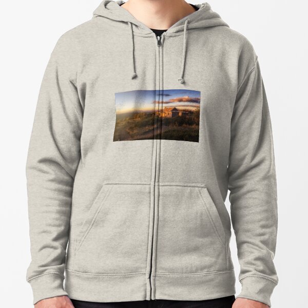 Craigs Hut Sunset. Zipped Hoodie