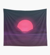 Neon Sunset Wall Tapestry