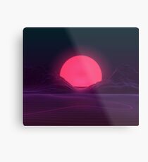 Neon Sunset Metal Print