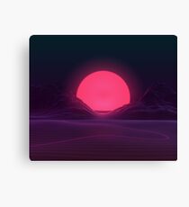 Neon Sonnenuntergang Leinwanddruck