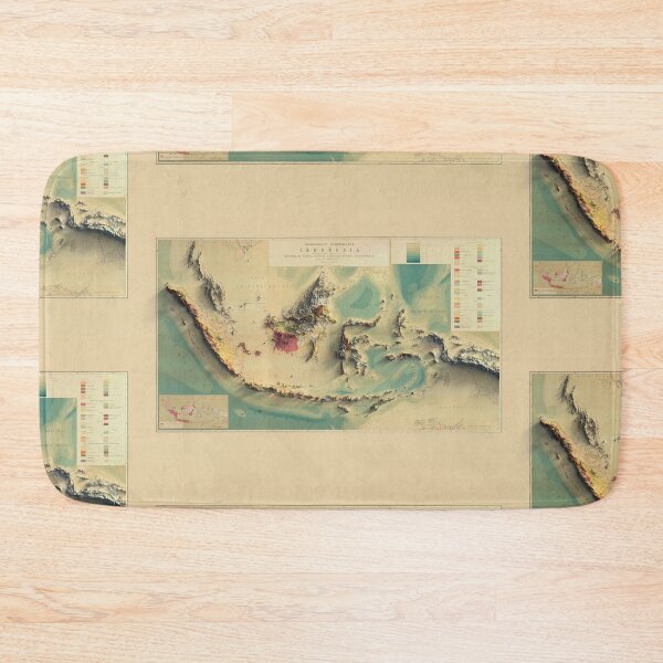 Item preview, 1914 Indonesia Relief Map 3D digitally-rendered designed and sold by ThinkAboutMaps.